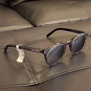 SAINT LAURENT SL28 SLIM 001 Black Phantos Bright 49 mm Unisex Sunglasses NO CASE